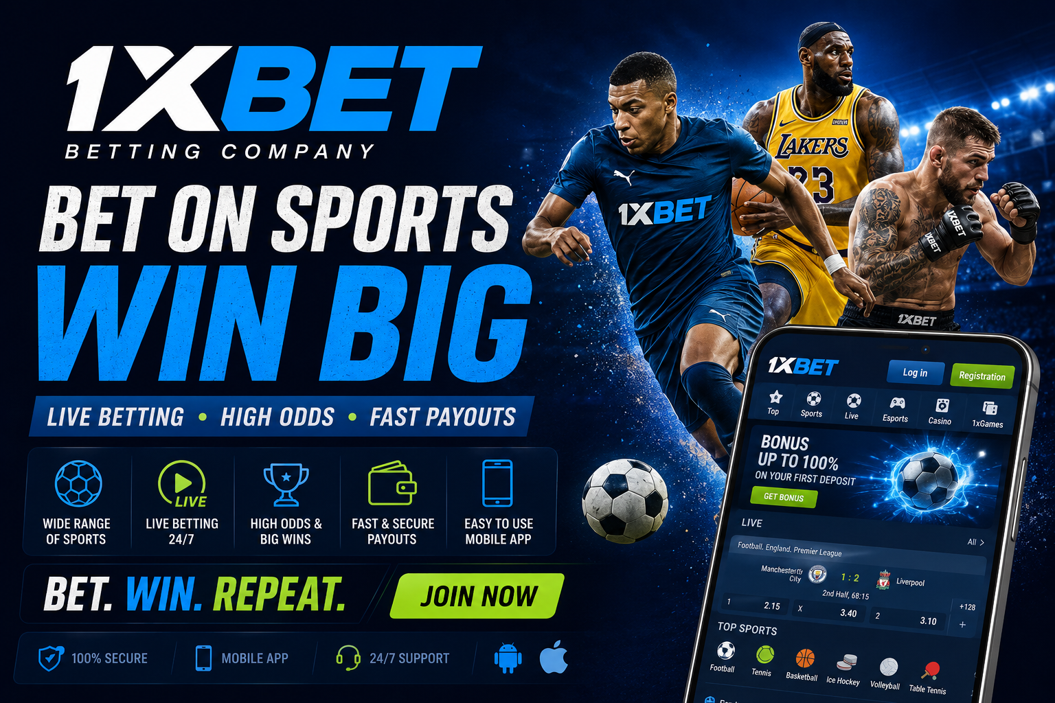 1xBet eveyones favorite betting platform