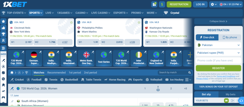 1xBet betting like pro