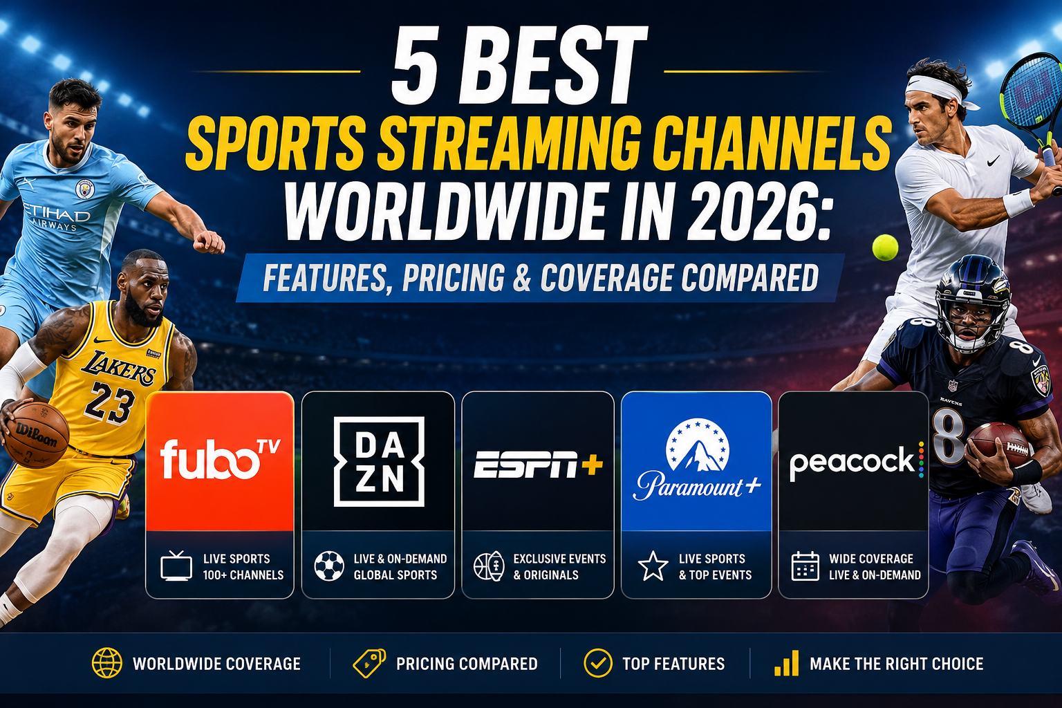 best sports streaming channels world famous