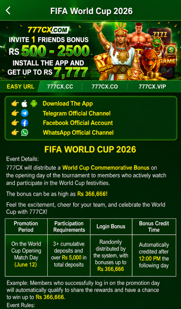 777cx sports event Fifa world cup betting challenge