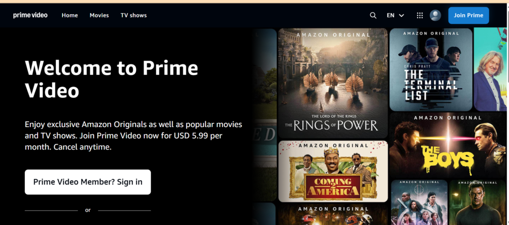 entertainment at its peak with Amazon prime video