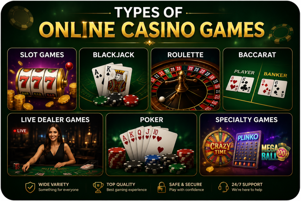type of online casino games