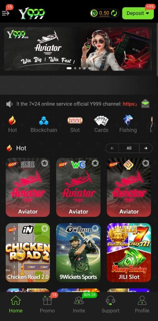 Y999 casino download
